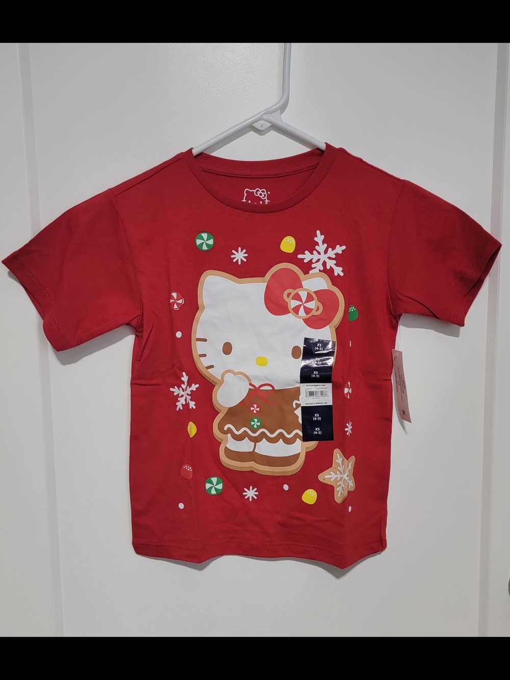 Hello Kitty Red Graphic Tee with White Print